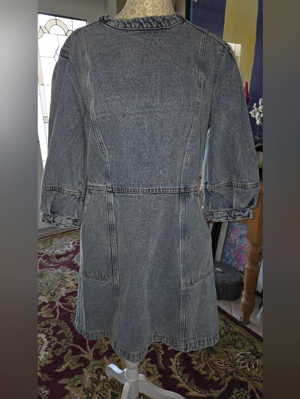 River Island Zipper Back Denim Dress Size 12